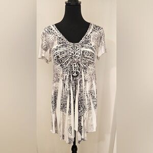 Style & Co Women’s Graphic Fringe Top - Size M